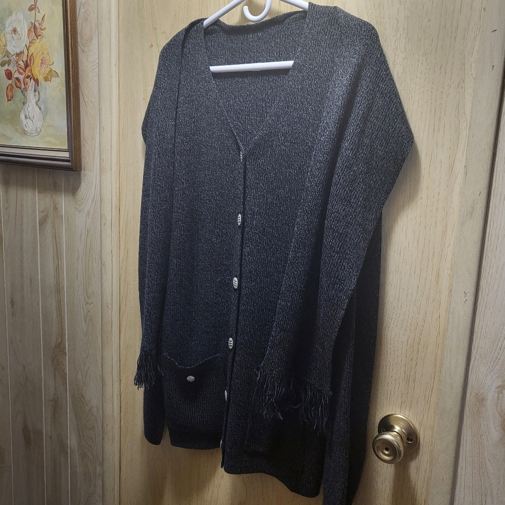Womens dark gray cardigan
